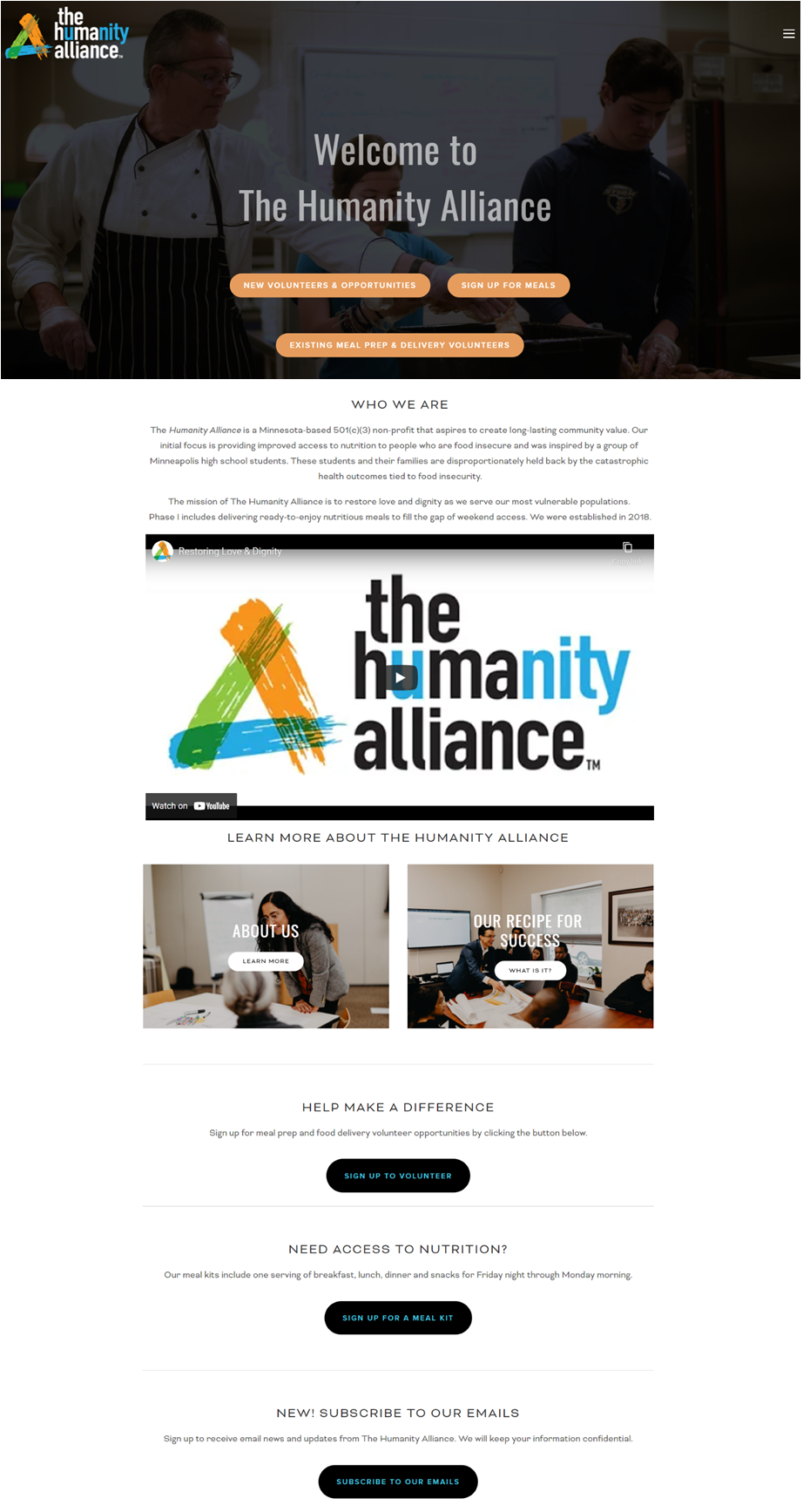 Humanity Alliance website