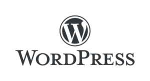 WordPress logo black and white