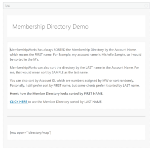 shortcode screenshot for help implementing MembershipWorks
