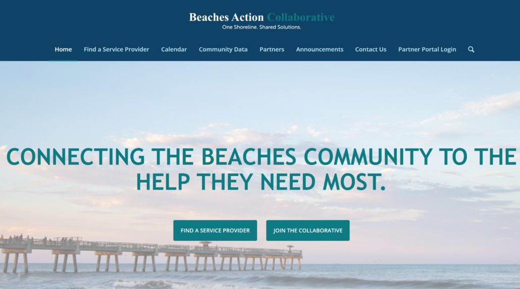 Beaches Action Collaborative homepage header